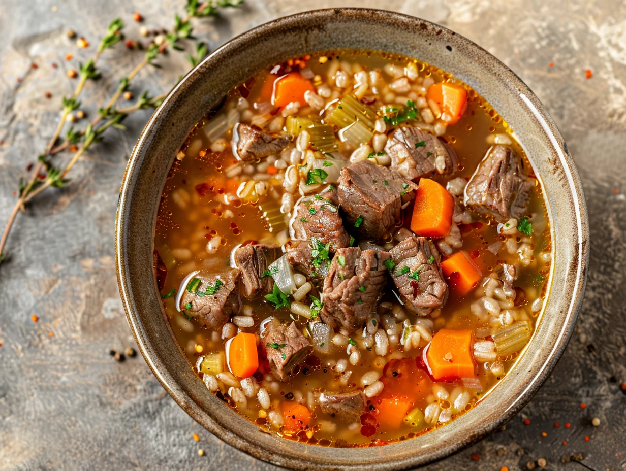 Beef barley soup