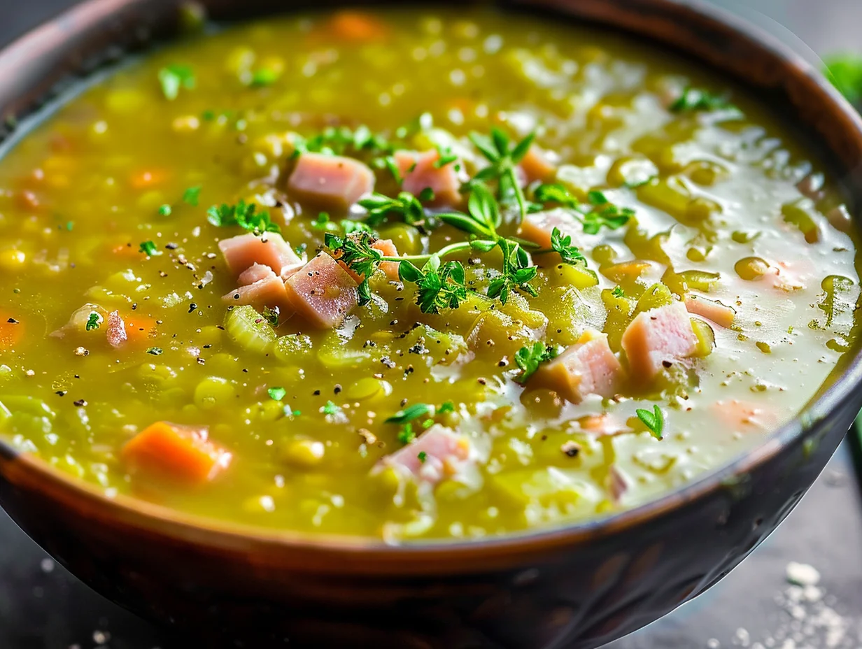 Split pea soup au jambon