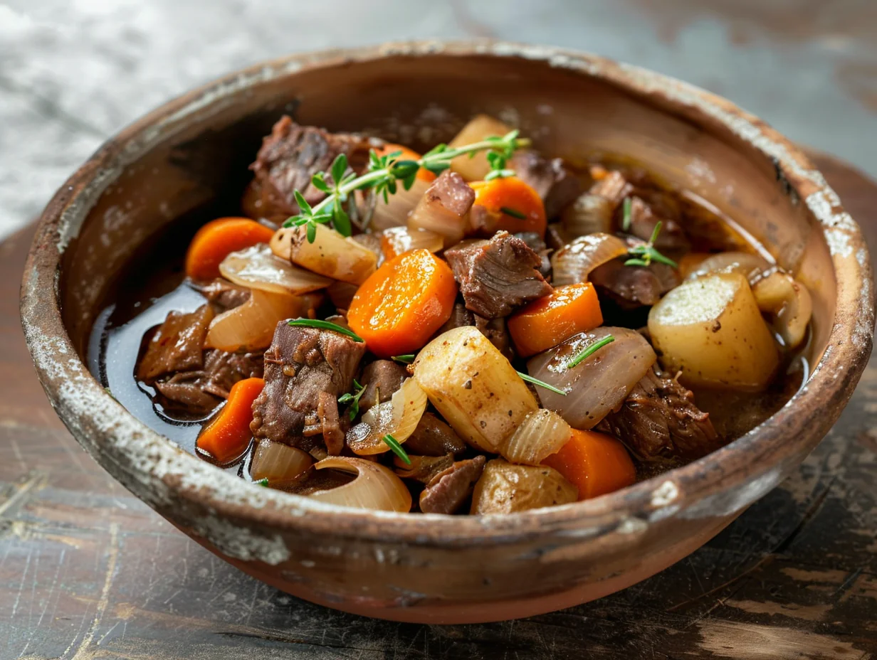 Ragoût de bison aux légumes racines