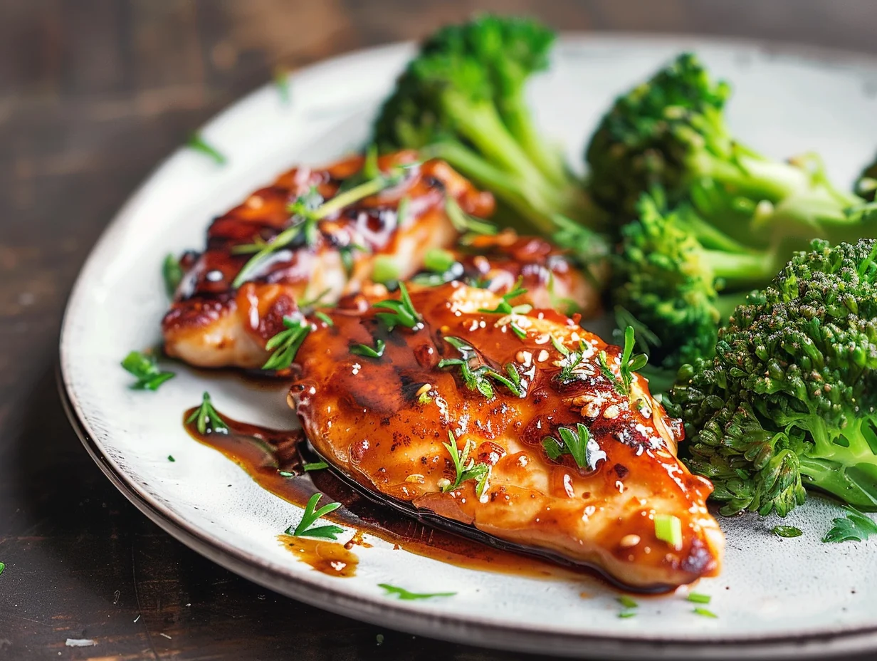 Poulet sauce cacahuète et brocoli vapeur