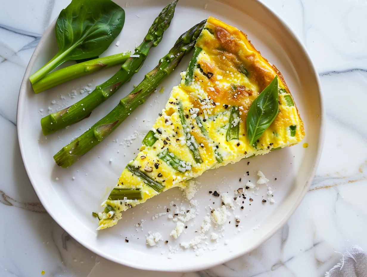Frittata aux asperges et pecorino
