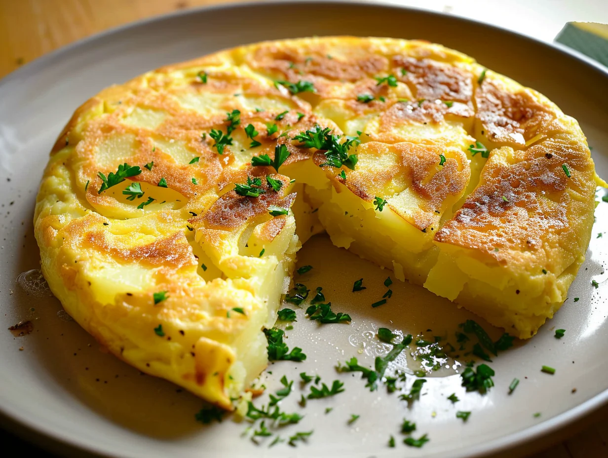 Tortilla espagnole aux pommes de terre et oignons