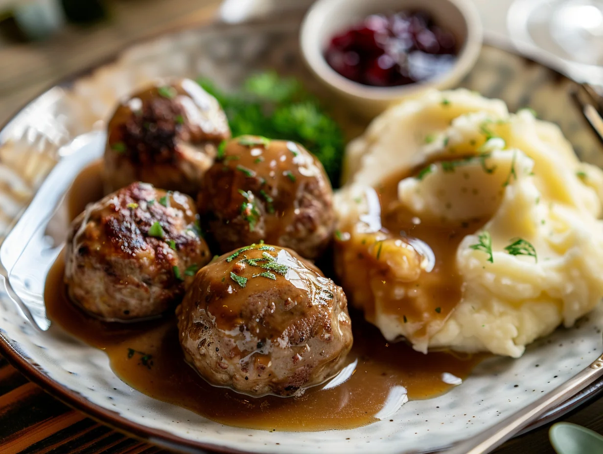 Boulettes suédoises et purée