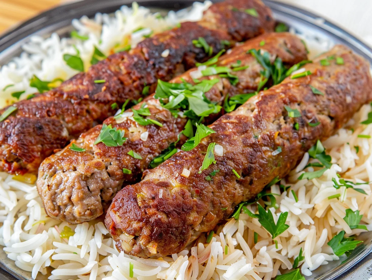 Kofta d’agneau au four et riz