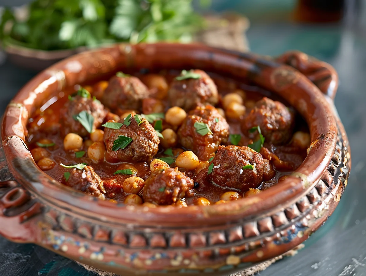 Tajine de kefta aux pois chiches