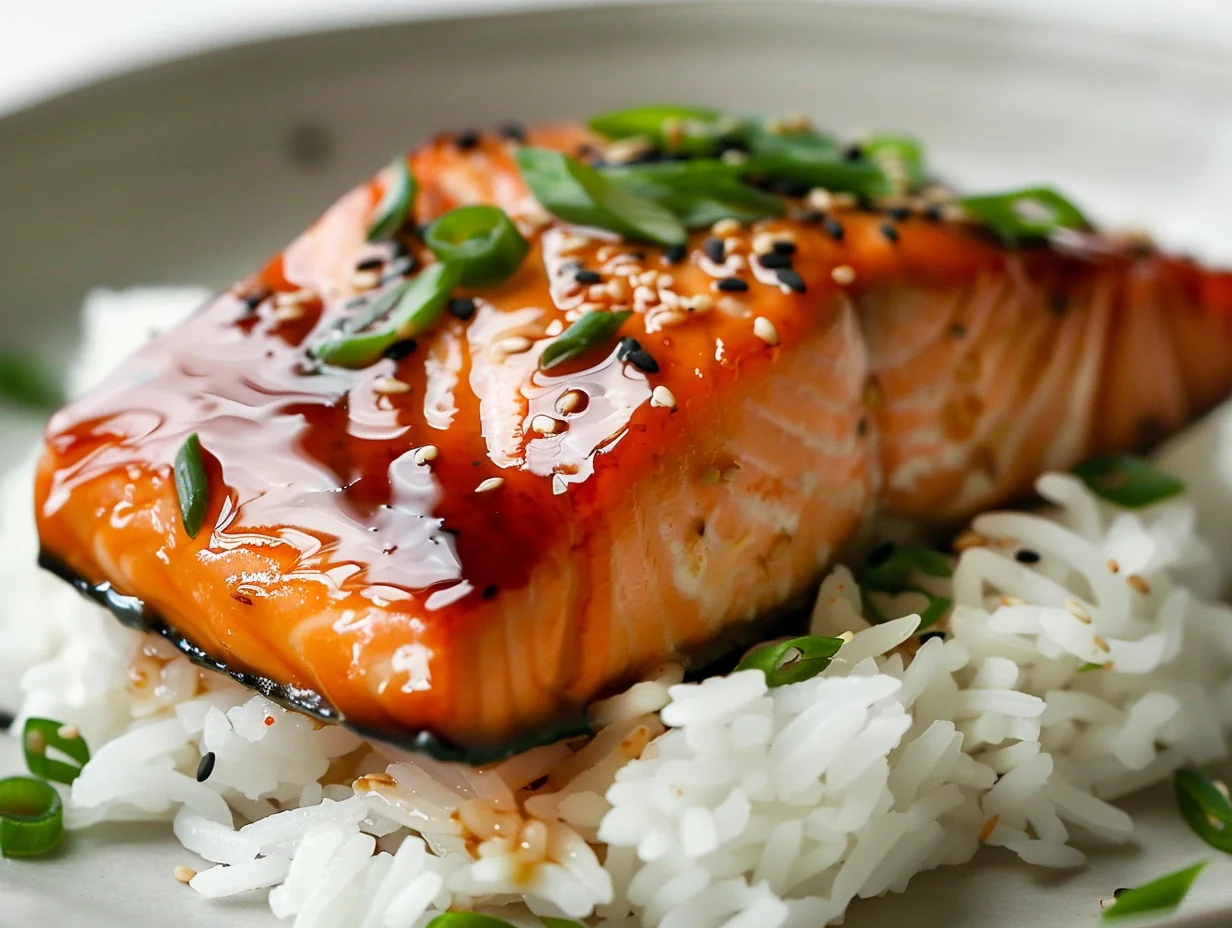 Saumon teriyaki et riz