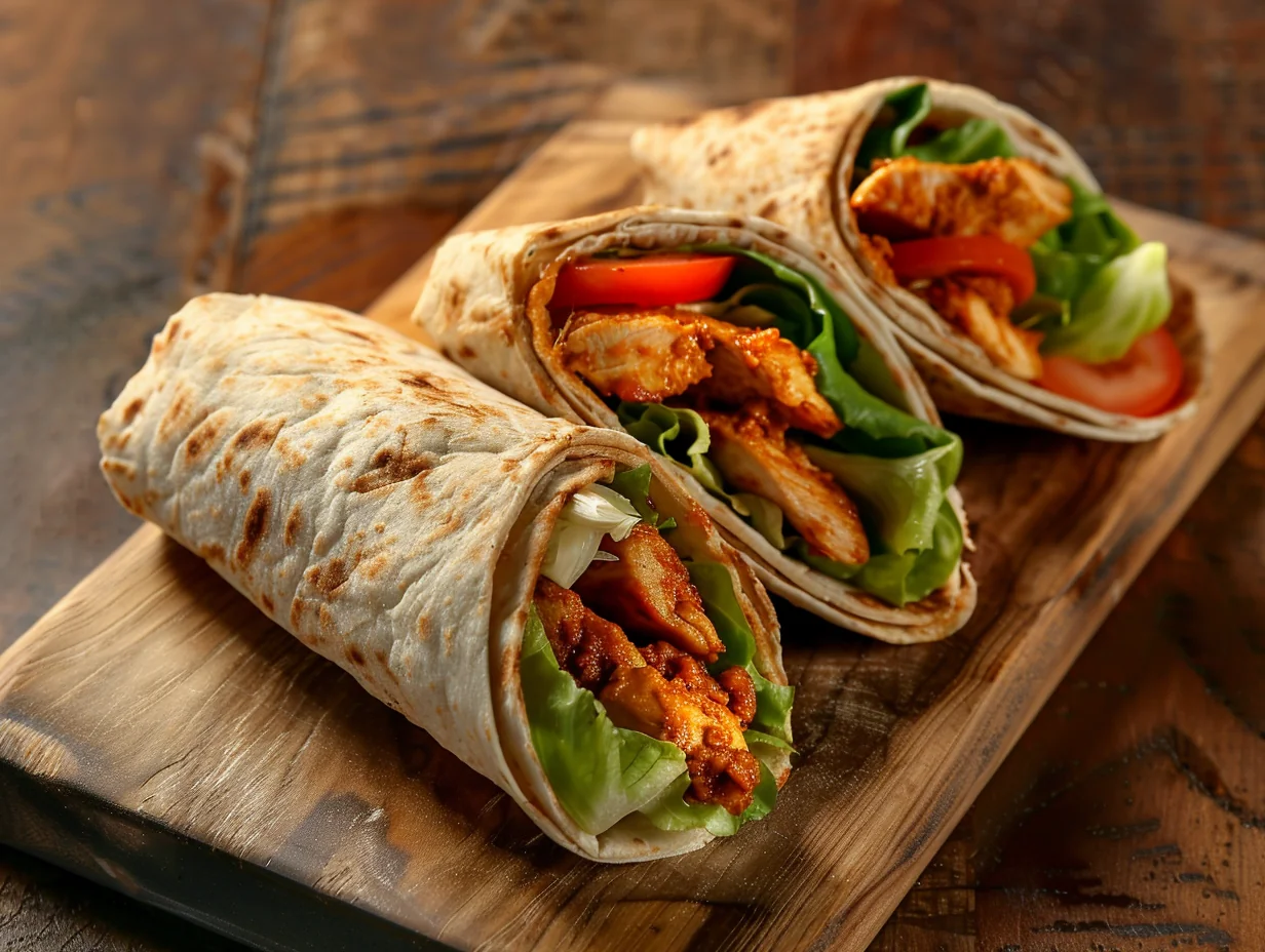 Wrap au poulet tikka