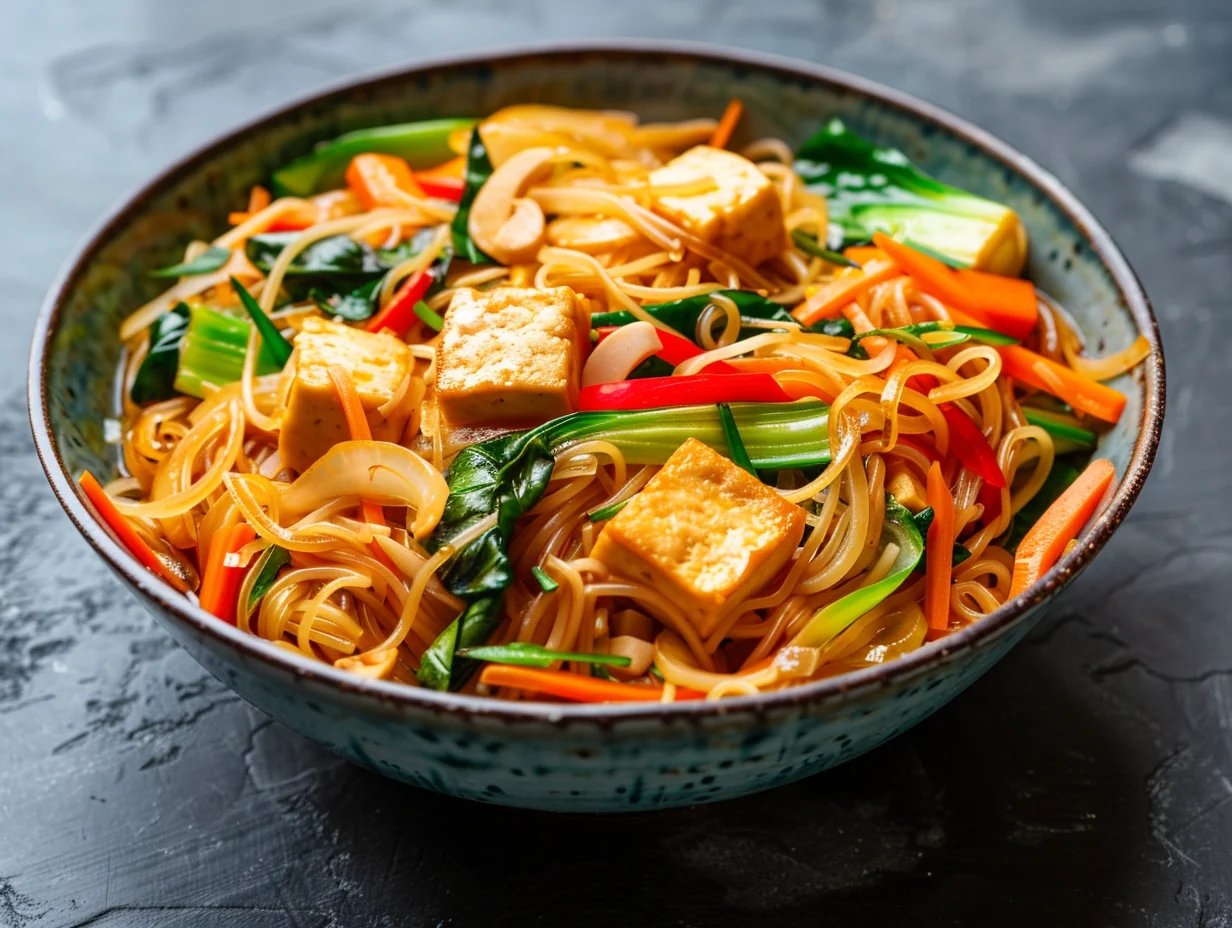 Nouilles sautées légumes et tofu