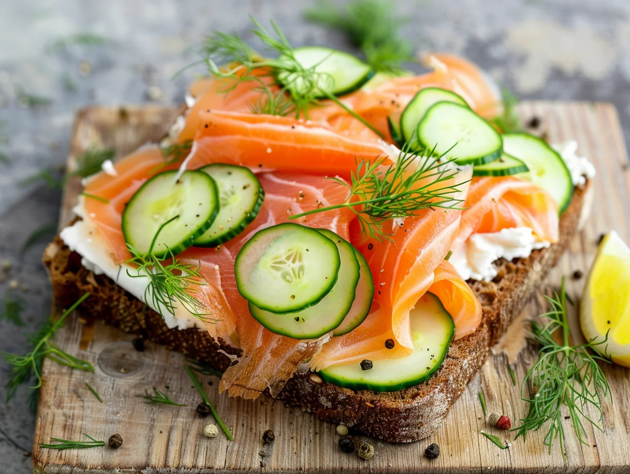 Smørrebrød au saumon et aneth