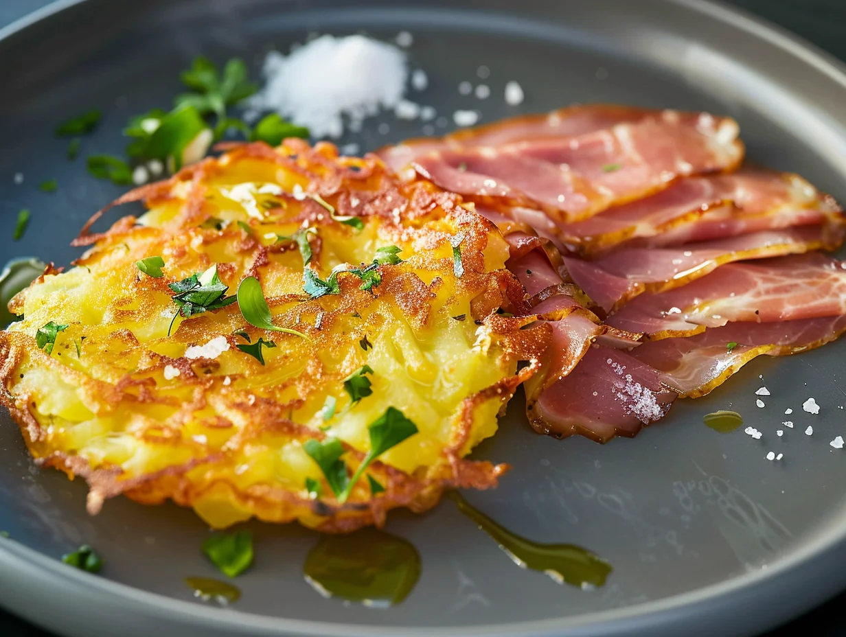 Rösti suisse et jambon cru