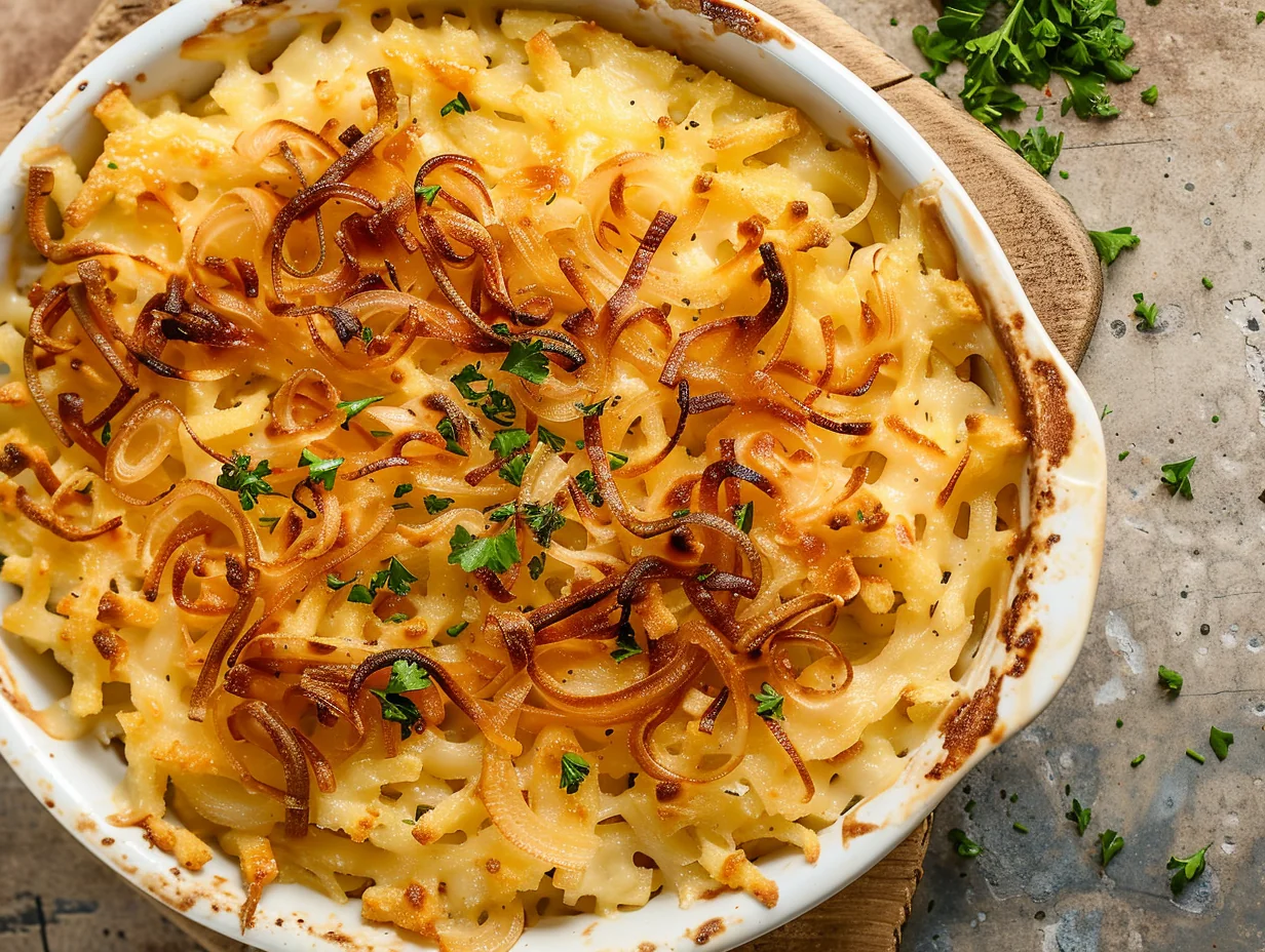 Käsespätzle aux oignons dorés