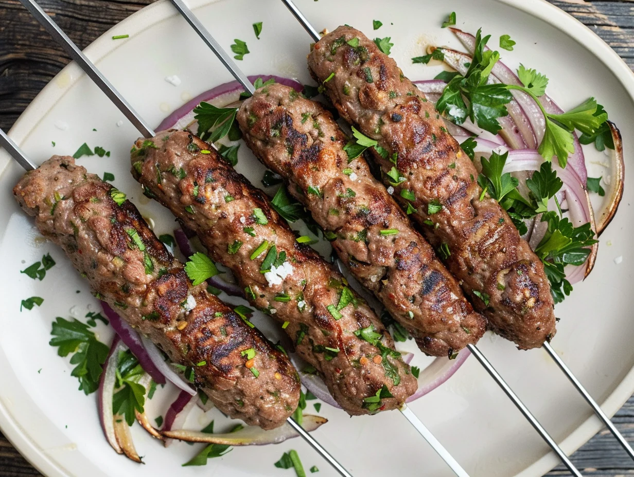 Kebab kofta d’agneau grillé