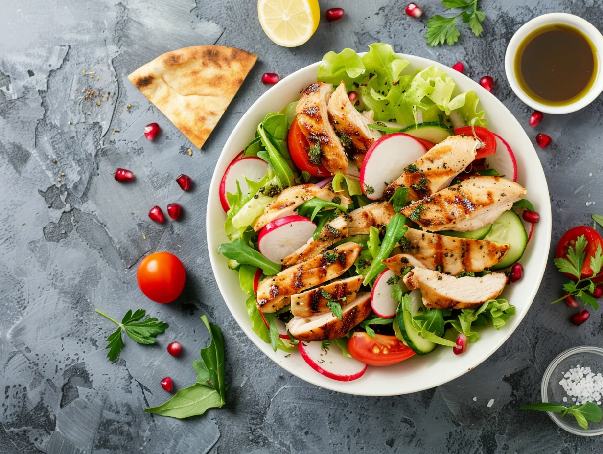 Fattoush au poulet grillé