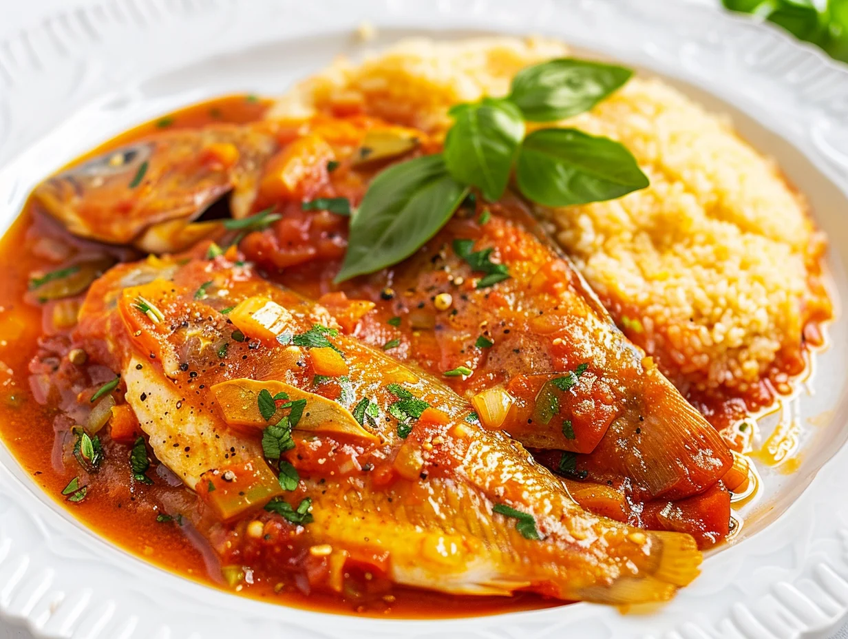 Tilapia braisé et attiéké