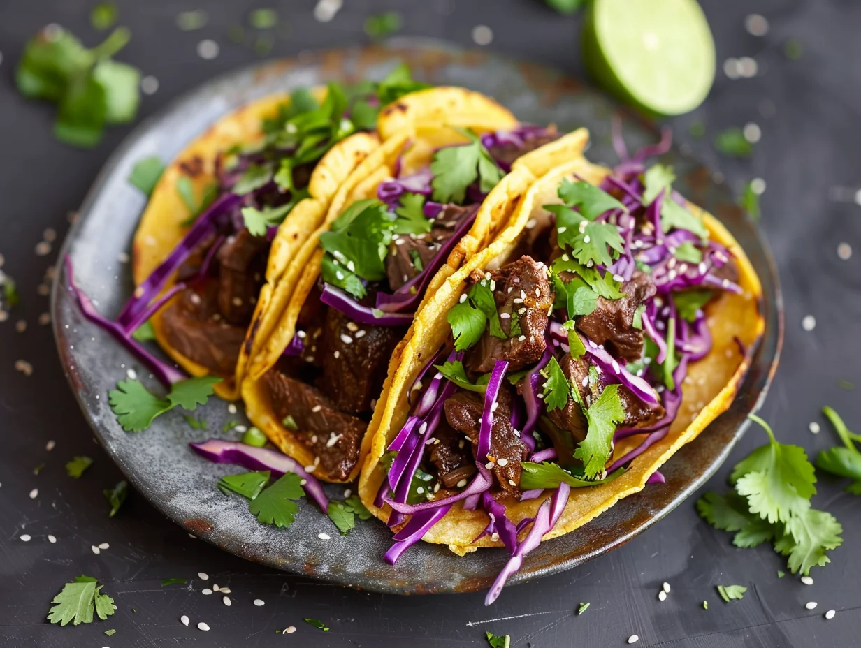 Tacos coréens au bœuf