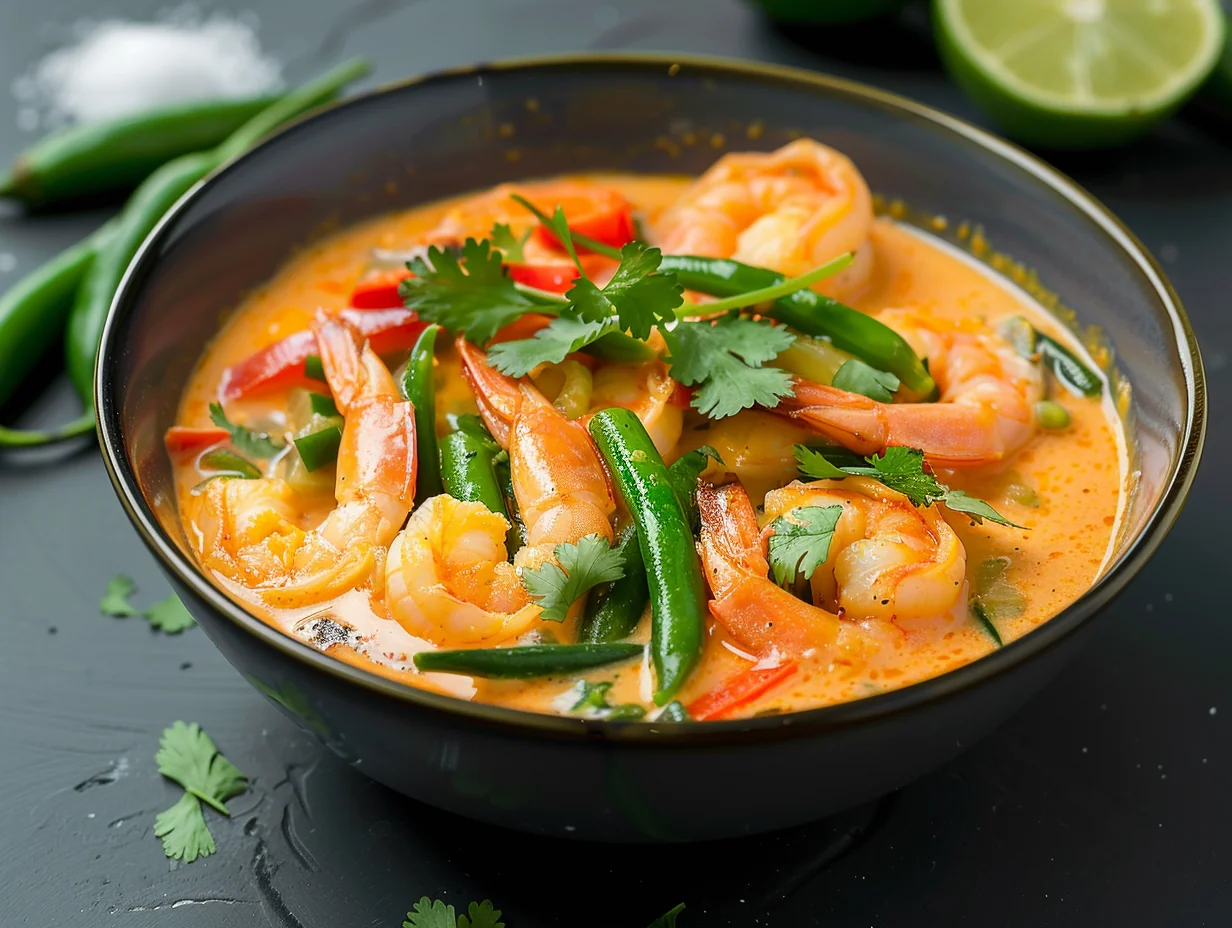 Curry coco-lime aux crevettes