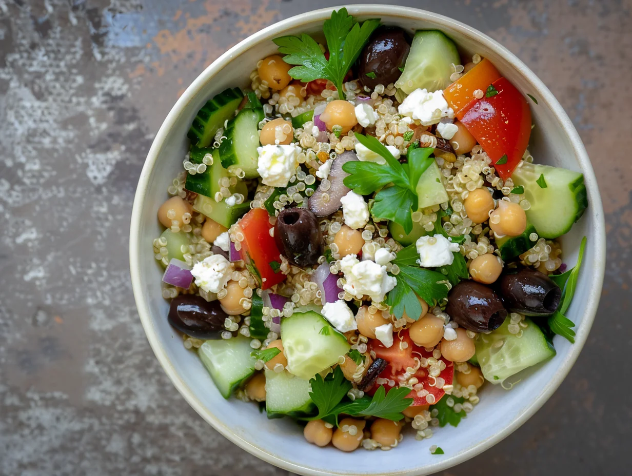 Salade de quinoa méditerranéenne