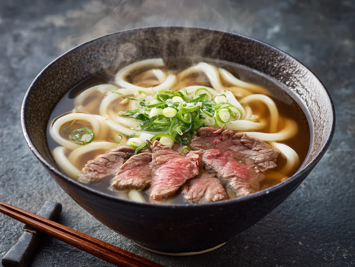 Niku udon en bouillon
