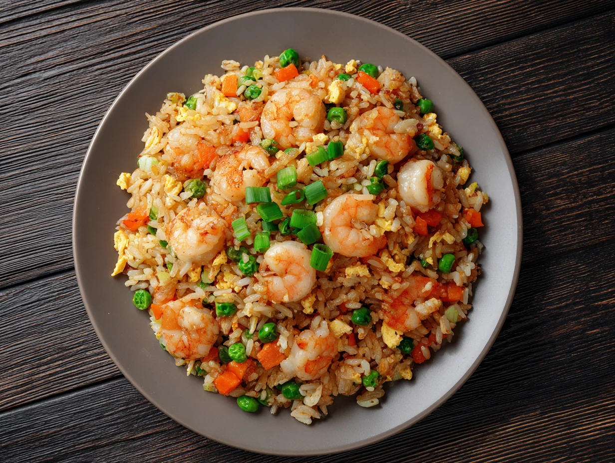 Riz frit cantonais aux crevettes