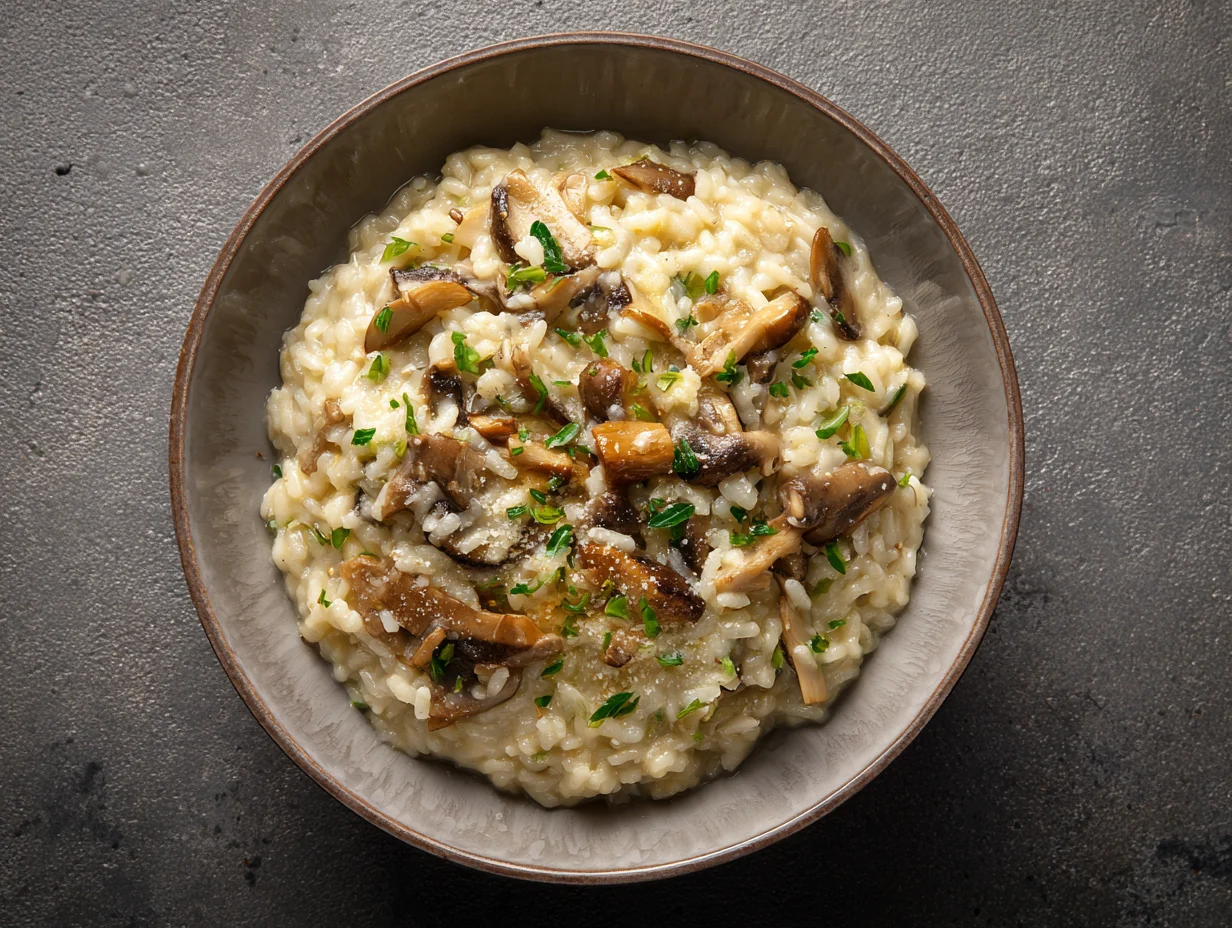 Risotto aux champignons des bois