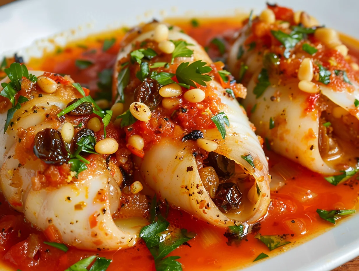 Calamars farcis à la sicilienne