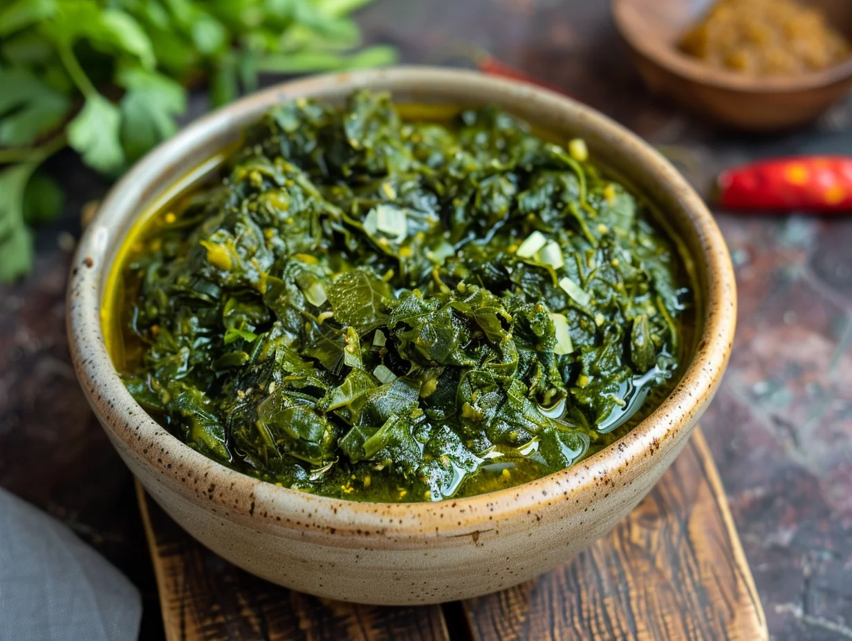 Isombe aux feuilles de manioc
