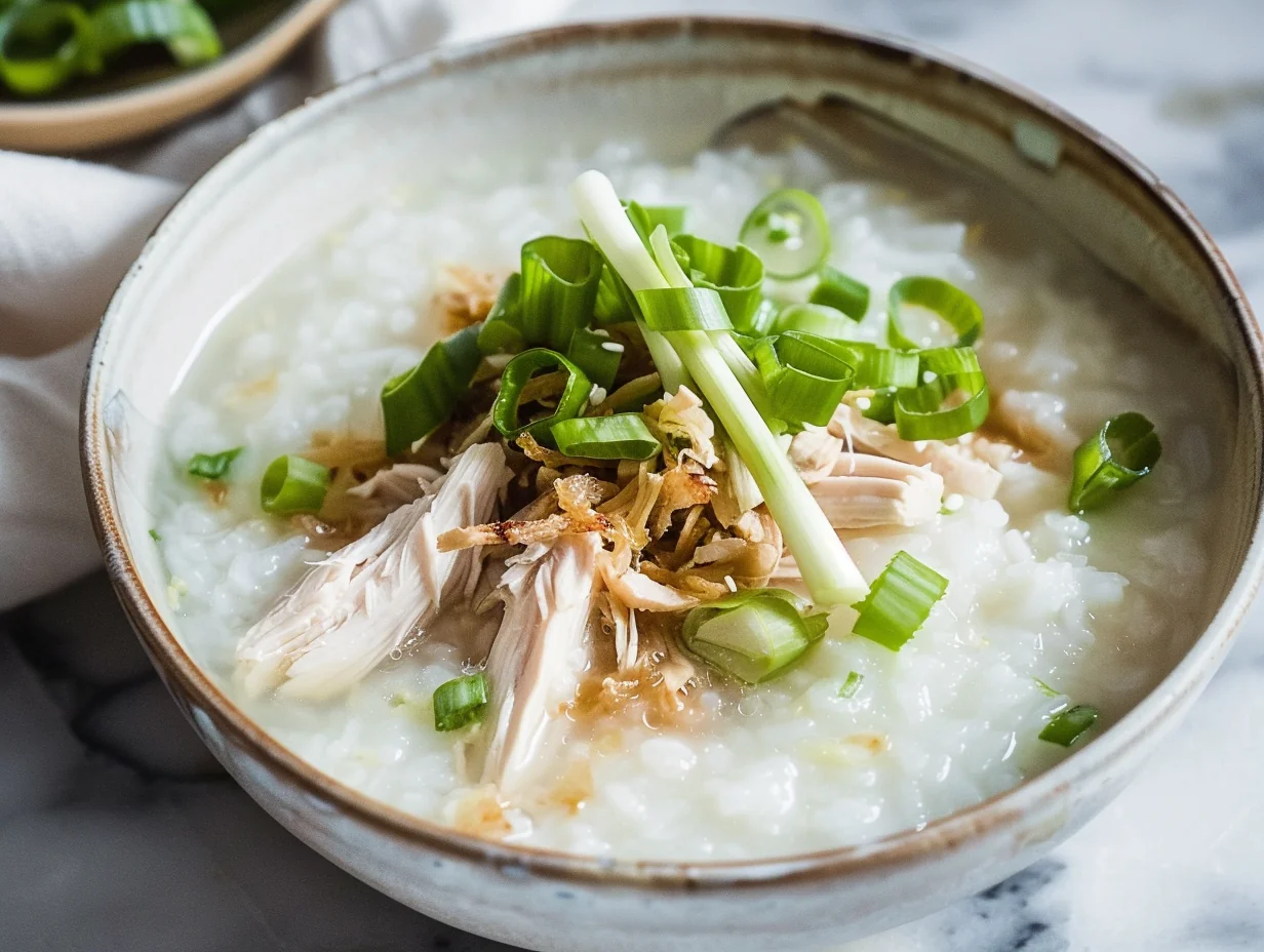 Congee au poulet et gingembre
