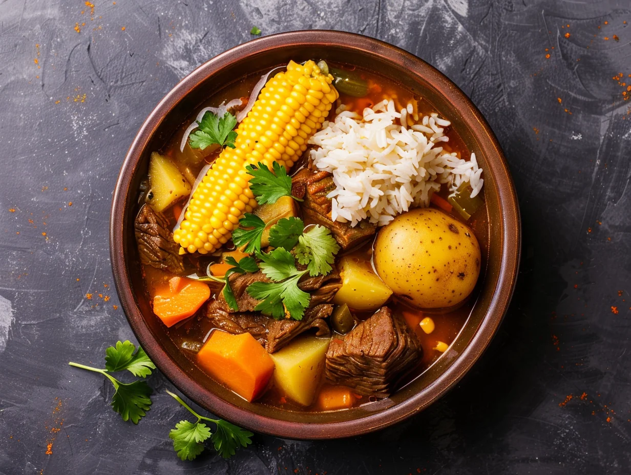 Cazuela de vacuno chilienne